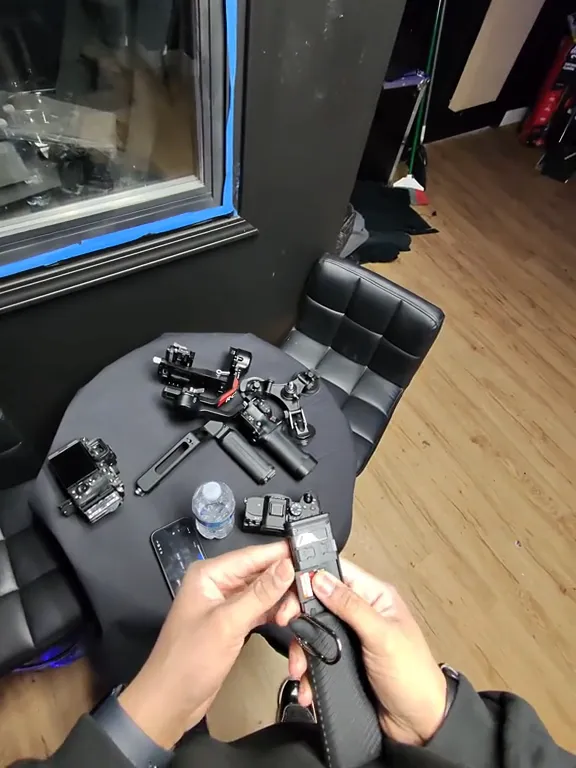 A first-person view of camera preparation