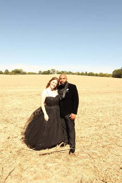 The couple in the cut field