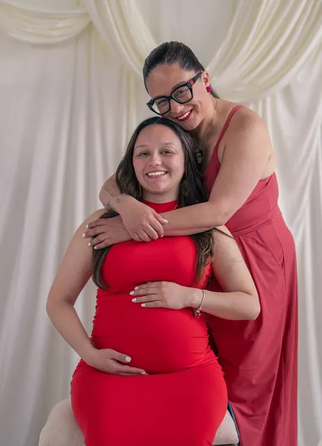 Arms around the bump